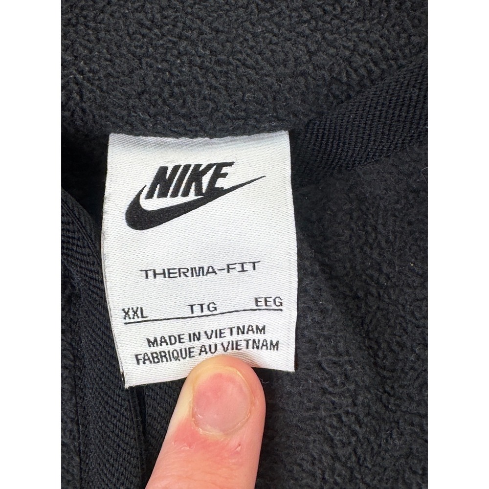 Nike Therma-FIT Mens XXL Black Full Zip Fleece Vest camping workout athletic - Picture 4 of 8
